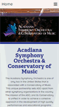 Mobile Screenshot of acadianasymphony.org